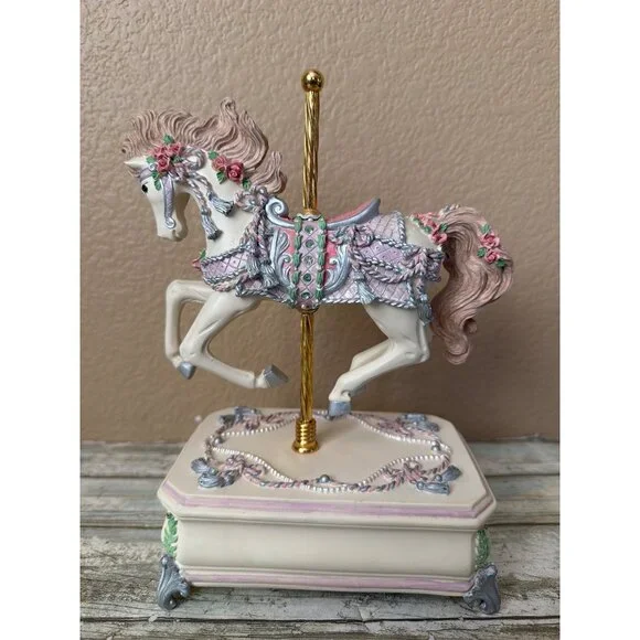 San Francisco Music Box Co Vanessa Carousel Horse Music Box Maureen Drdak Ltd Ed - Picture 9 of 17